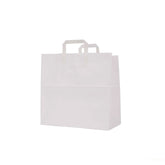 White Paper Bag with Flat Handle